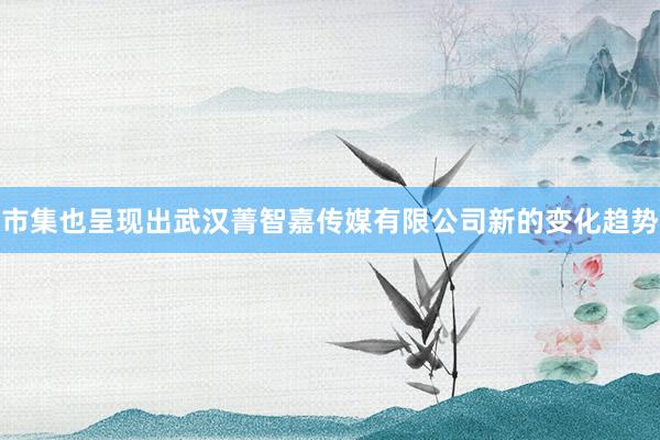 市集也呈现出武汉菁智嘉传媒有限公司新的变化趋势
